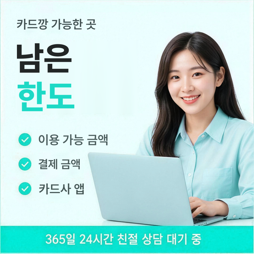 다음머니 카드깡 가능한 곳 남은 한도 안내